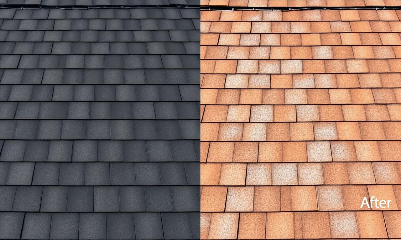 Roof before and after